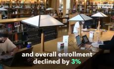 Спад на записванията в американски колежи