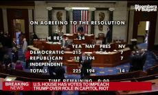 Камарата импийчна Тръмп за втори път