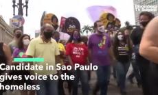 Кандидатка от Сао Пауло дава глас на бездомните