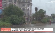 Шанхай бе ударен от най-силния тайфун от 1949г