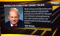 Шолц е в Китай с търговска програма