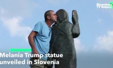 Статуя на Мелания Тръмп беше открита в Словения