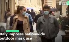 Италия въведе маски на открито