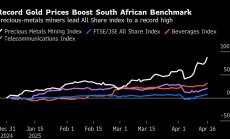 Непрестанното рали на златото води до поскъпване на южноафриканските акции