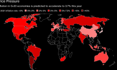 ОИСР: Инфлацията крие краткосрочни рискове за световната икономиката