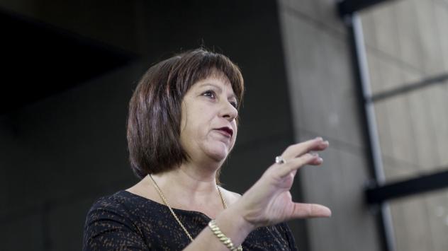 Натали Яреско, финансов министър на Украйна. Снимка: Guillermo Gutierrez/Bloomberg