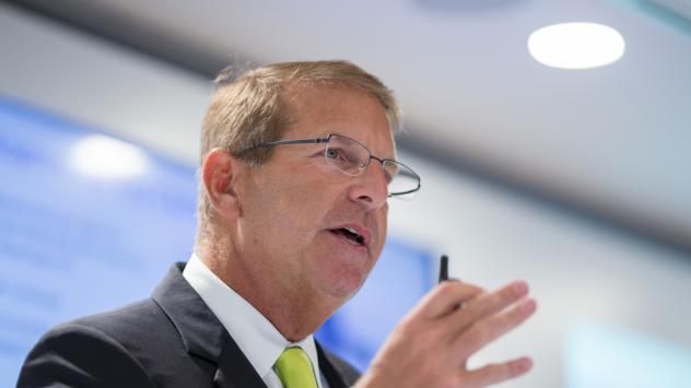 Брус Роковиц, вицепредседател и гл. изп. директор Global Brands Group. Photographer: Jerome Favre/Bloomberg