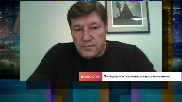 Венцислав Върбанов, председател на УС на Асоциацията на земеделските производители в България. Снимка: Bloomberg TV Bulgaria