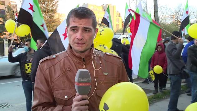 Мохамед Ал Бармауи от сирийската опозиция в София. Снимка: Bloomberg TV Bulgaria