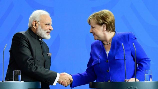 Нарендра Моди и Ангела Меркел, 30.05.2017 Снимка: Tobias Schwarz/AFP/Getty Images