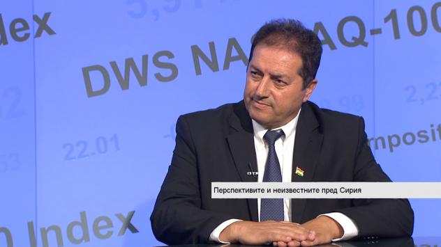 Ахмед Али, сирийски кюрдски активист, живеещ в Германия. Снимка: Bloomberg TV Bulgaria