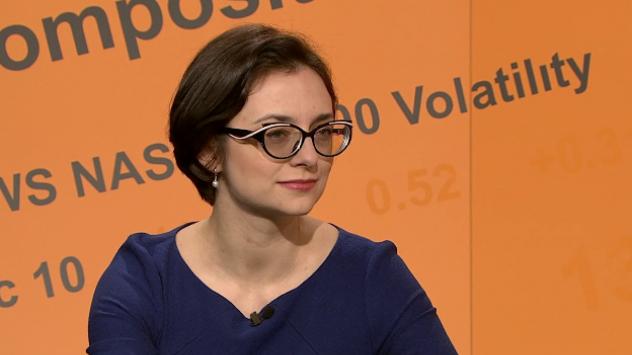 Олга Гулкова, старши вицепрезидент на TBI Bank. Снимка: Bloomberg TV Bulgaria