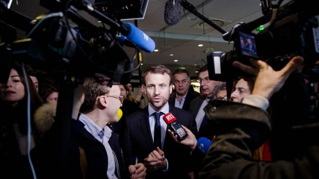 Президентът на Франция Еманюел Макрон. Снимка: Marlene Awaad/Bloomberg