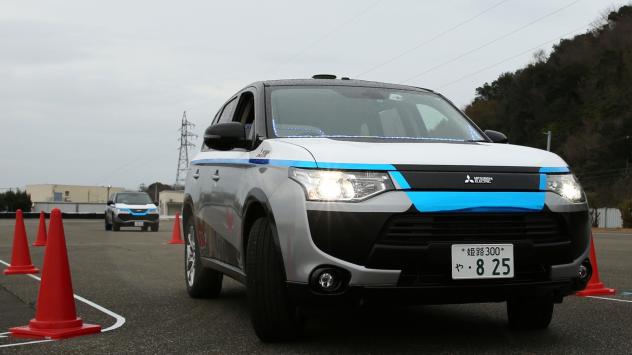 Тест на автономния SUV на Mitsubishi Снимка: Buddhika Weerasinghe/Bloomberg