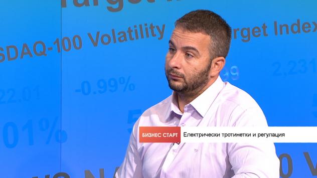 Владислав Стоицов, председател на Българската асоциация за електромобилност (БАЕМ). Снимка: Bloomberg TV Bulgaria