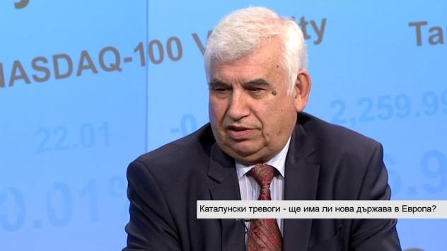 Проф. Динко Динков, Катедра Международни отношения, УНСС. Снимка: Bloomberg TV Bulgaria