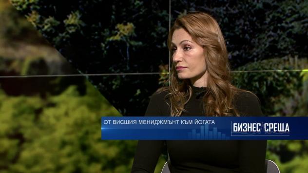 Стела Колева, инструктор по йога. Снимка: Bloomberg TV Bulgaria 