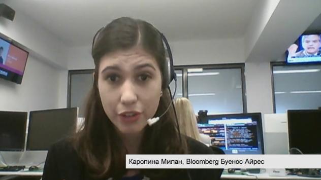 Каролина Милан, редактор на Bloomberg TV  в Буенос Айрес. Снимка: Bloomberg TV Bulgaria