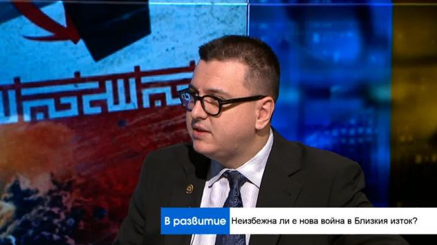 Д-р Искрен Иванов, политолог, международен анализатор. Снимка: Bloomberg TV Bulgaria 