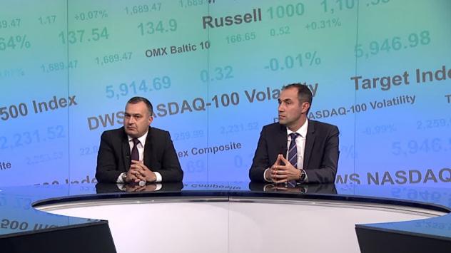 Симеон Митев, собственик на БГСКЛАД, и Тодор Кавръков, пропърти мениджър Търговски център Европа. Снимка: Bloomberg TV Bulgaria 