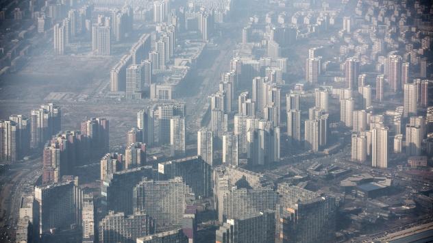 Изглед от смога на площад Тянанмън в Пекин, Китай Снимка: Qilai Shen/Bloomberg