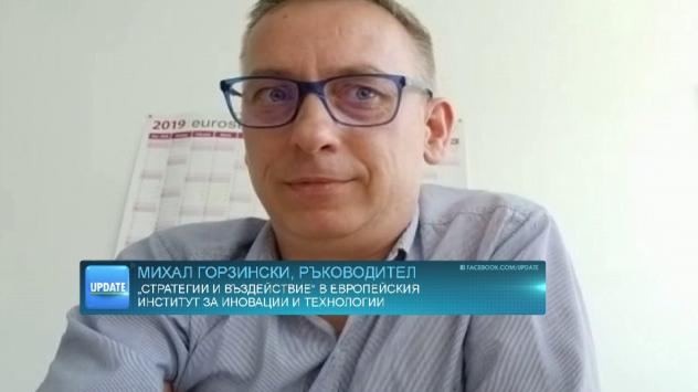 Михал Горзински, ръководител на отдела &quot;Стратегии и въздействие&quot; в Европейския институт за иновации и технологии (EIT). Снимка: Bloomberg TV Bulgaria