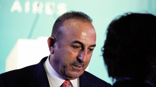 Външният министър на Турция Мевлут Кавлусоглу на сбирката на G-20 през декември 2018 г. Снимка: Erica Canepa/Bloomberg