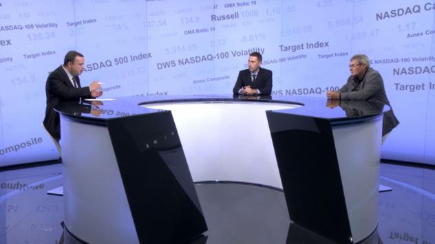 Николай Радулов (вдясно) и Пламен Натов (в средата) Снимка: Bloomberg TV Bulgaria