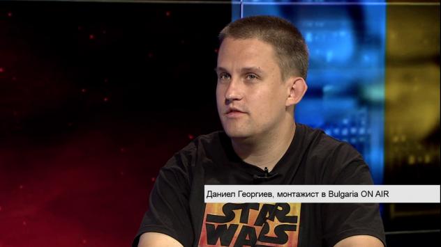 Даниел Георгиев, монтажист в Bulgaria ON AIR. Снимка: Bloomberg TV Bulgaria