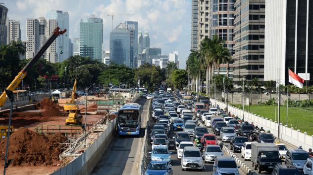 Инфраструктурно строителство в Джакарта, Индонезия. 4 май 2016.  Photographer: Dimas Ardian/Bloomberg