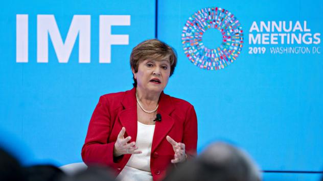 Управляващият директор на МВФ Кристалина Георгиева. Снимка: Andrew Harrer/Bloomberg
