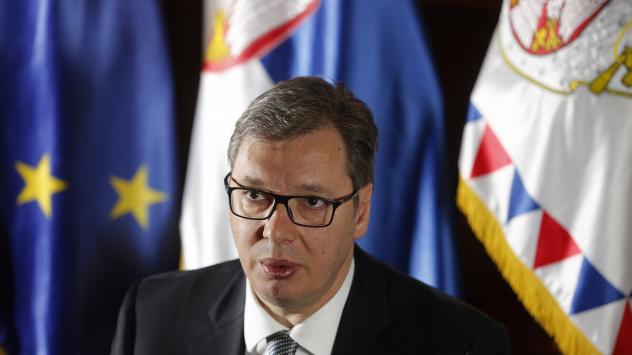 Президентът на Сърбия Александър Вучич е категоричен, че Белград няма да признае Косово за държава. Снимка: Oliver Bunic/Bloomberg
