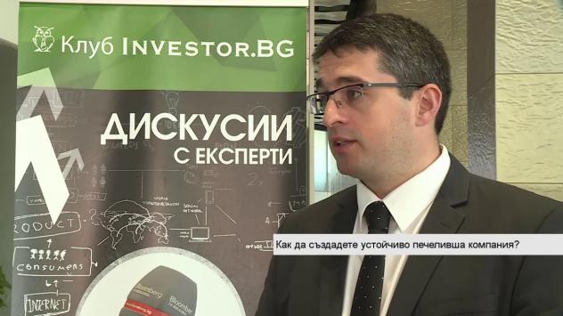 Ивайло Илиев, управляващ съдружник във Forteam по време на интервю за Bloomberg TV Bulgaria след Клуб Инвестор БГ в Кепитал Форт, София. 30 май 2017. Снимка: Bloomberg TV Bulgaria