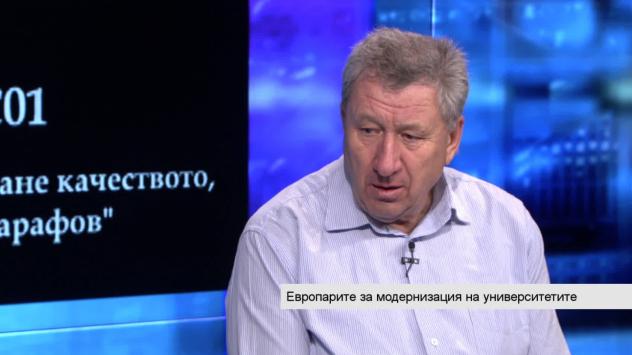 Владимир Кузманов, помощник-ректорът на Националната академия за театрално и филмово изкуство (НАТФИЗ). Снимка: Bloomberg TV Bulgaria