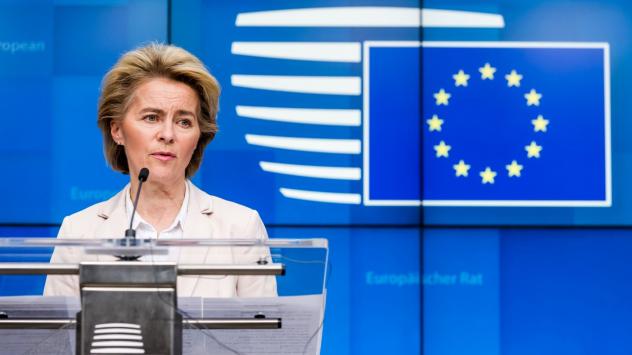 Председателят на Европейската комисия Урсула фон дер Лайен. Снимка: Geert Vanden Wijngaert/Bloomberg