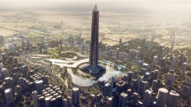 В центъра на новата столица трябва да се издигне небостъргачът Oblisco Capitale с височина 1000 м. Снимка: IDA