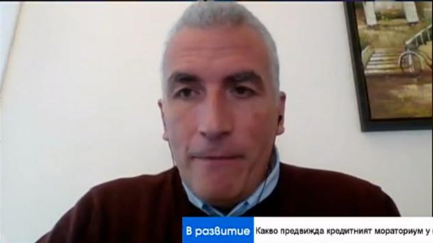 Деян Василев, председател на Асоциацията на кредитните посредници в България и изпълнителен директор на Creditland. Снимка: Bloomberg TV Bulgaria 