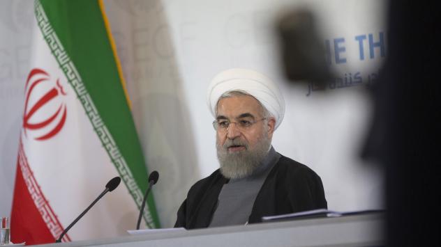 Президентът на Иран Хасан Рохани на срещата на GECF в Техеран, 23 ноември 2015. Photographer: Simon Dawson/Bloomberg