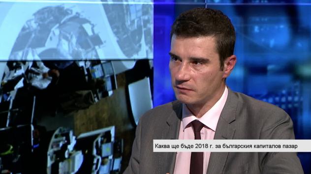 Иван Такев, изпълнителен директор на Българската фондова борса. Снимка: Bloomberg TV Bulgaria. 