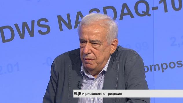 Проф. Ганчо Ганчев, макроикономист, преподавател в ЮЗУ. Снимка: Bloomberg TV Bulgaria 
