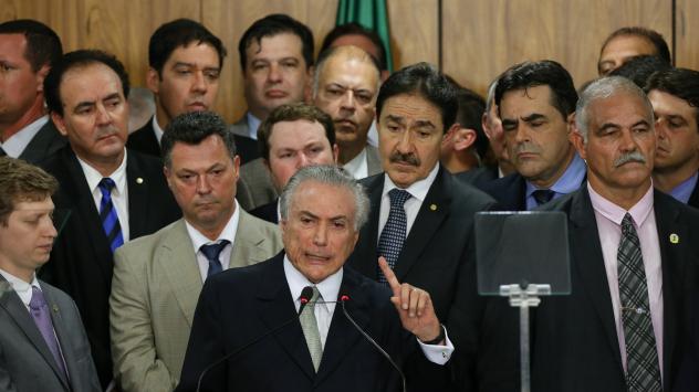 Михаел Темер, и.д. президент а Брализия и новото правителство. 12/5/2016. Photographer: Lula Marques/Bloomberg 