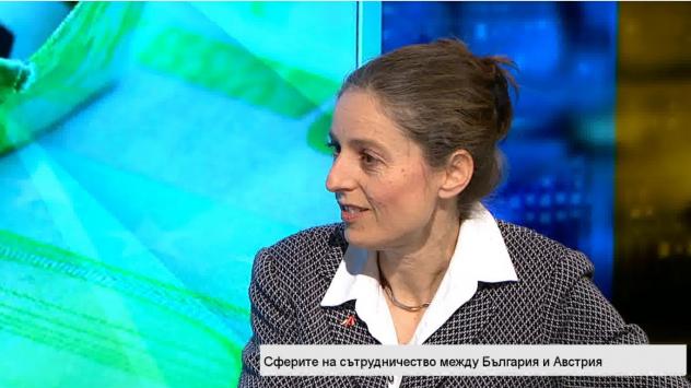 Улрике Щрака, търговско аташе в Австрийското посолство у нас. Снимка: Bloomberg TV Bulgaria 