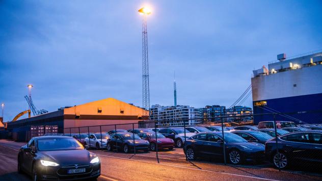 Електромобил Tesla в Осло, Норвегия. Снимка: Odin Jaeger/Bloomberg