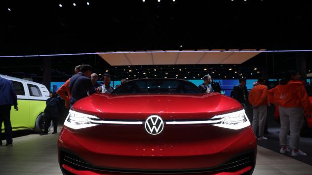 Volkswagen на автосалона във Франкфурт. Снимка:Alex Kraus/Bloomberg