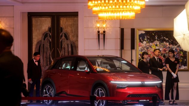 Председателят и главен изпълнителен директор на Foxconn Ян Лиу присъства на гала вечерята по случай 50-годишнината на компанията в Тайпе. Снимка: И-Хуа Чен/Bloomberg