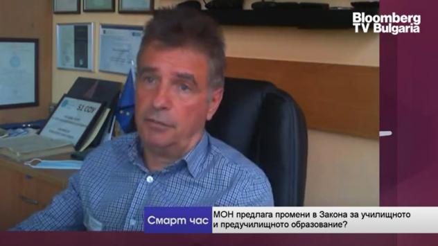 Асен Александров, директор на 51-во СУ "Елисавета Багряна".  Снимка: Bloomberg TV Bulgaria