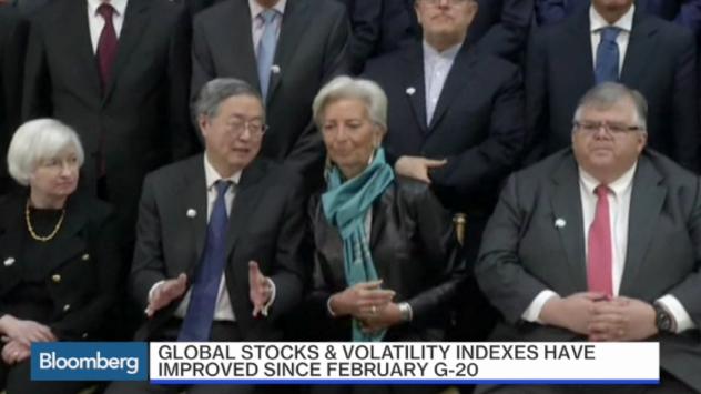 Финансовите лидери от G-20 на пролетната си среща във Вашингтон. Снимка: Bloomberg TV Bulgaria