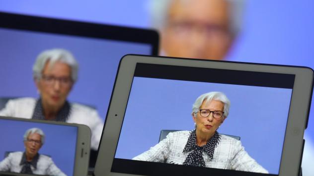 Кристин Лагард, управител на ЕЦБ. Снимка: Bloomberg