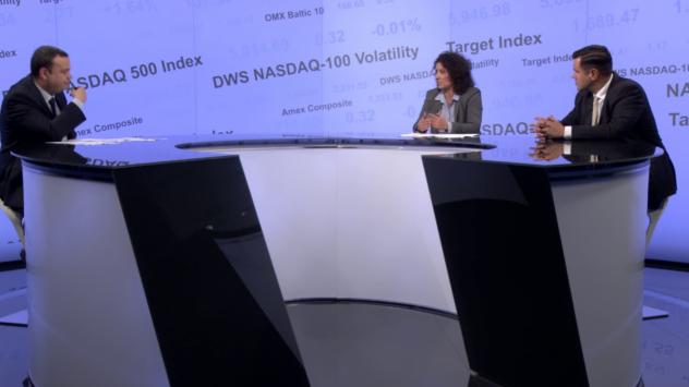 Геновева Христова, член на УС на АБК, и Никола Стоянов, зам.-изпълит. директор на ИАНМСП. Снимка: Bloomberg TV Bulgaria 