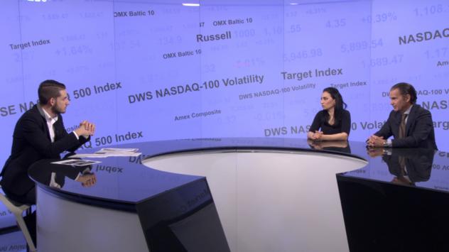 Стефан Дьолае, президент на Френско-българската търговска камара и Весела Тодорова-Мозетиг, директор на Френско-българската търговска камара. Снимка: Bloomberg TV Bulgaria